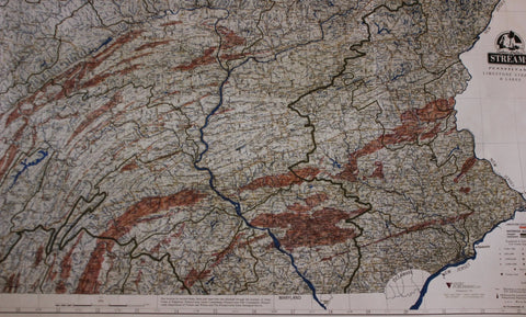 Image of Limestone Stream Map of Pennsylvania