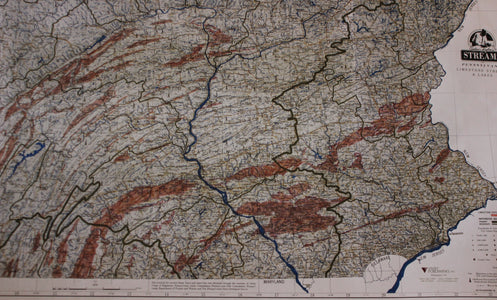 Limestone Stream Map of Pennsylvania
