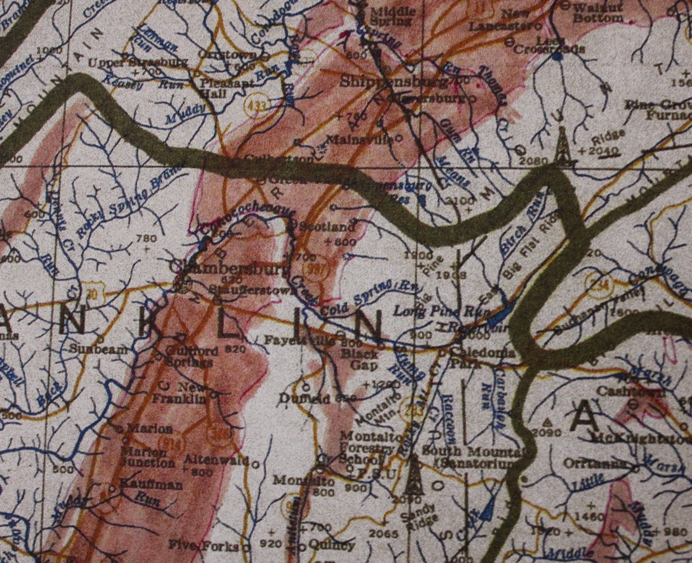Limestone Stream Map of Pennsylvania